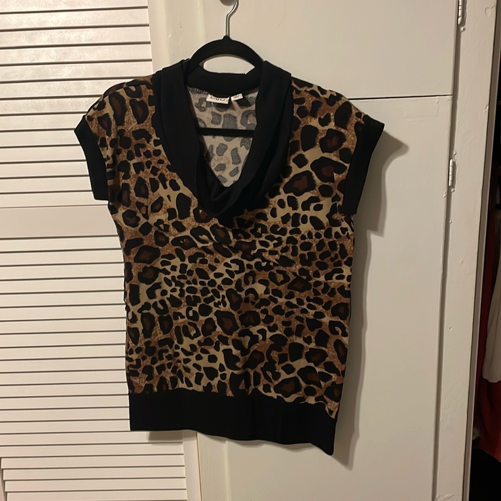 Cow neck leop print top. Size Small from Cato. Is longer so will cover your butt